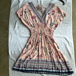 Spring knee length floral dress